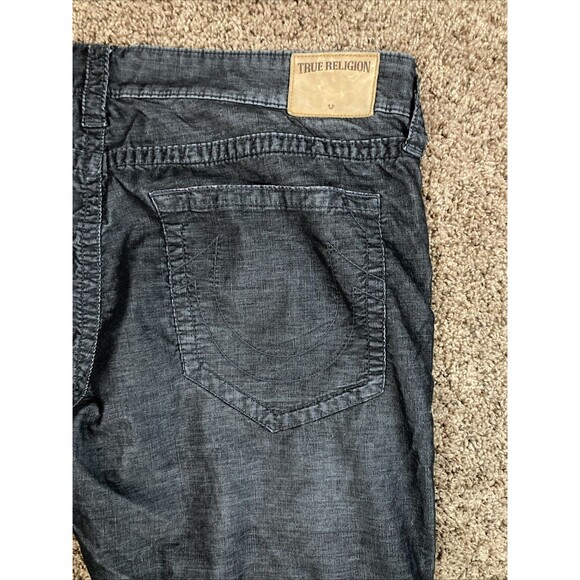 True Religion Jeans Mens 40 Y2K Geno Streetwear Relaxed Fit Stretch Minimalist - Picture 8 of 9